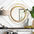 Ansley Round Metal Modern Wall Mirror